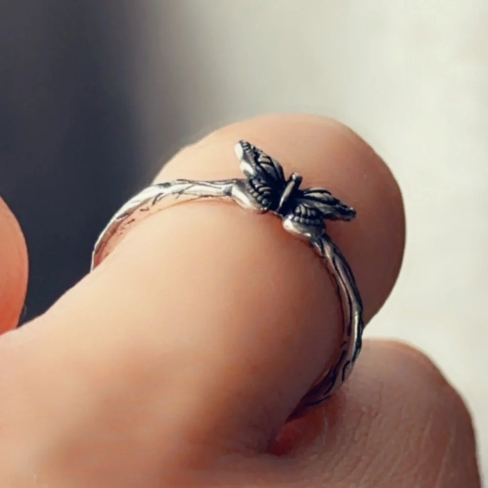 Sterling Silver Butterfly Ring
